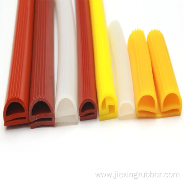 custom extruded silicone rubber seal strip